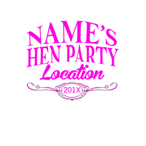 Arced Text Hen Party Design