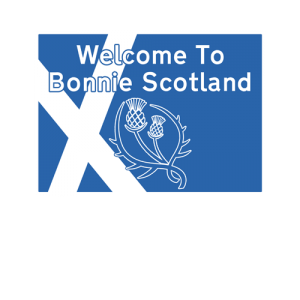 Welcome To Bonnie Scotland road sign T-Shirt