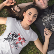 Black Country Paint Splash Fitted T Shirt